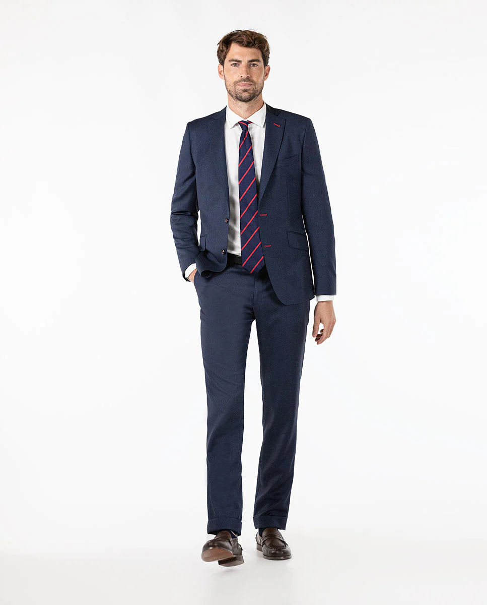 Pantalón Traje Ojo de Perdiz Marino Coordinado