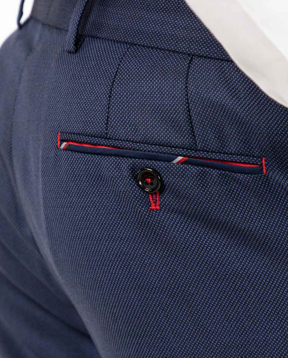 Pantalón Traje Ojo de Perdiz Marino Coordinado - Imagen 5