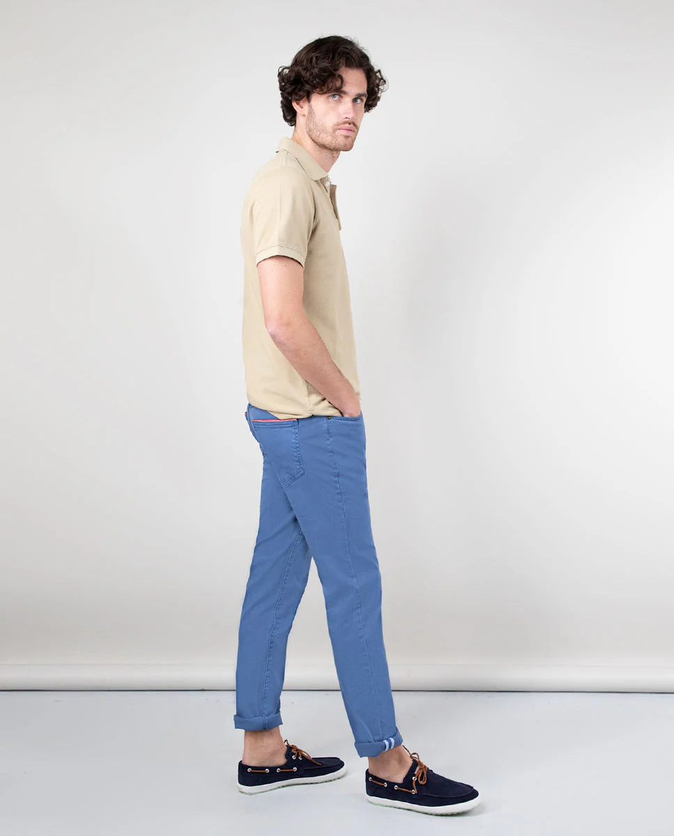 Pantalón 5 Bolsillos Azul Medio - Imagen 3