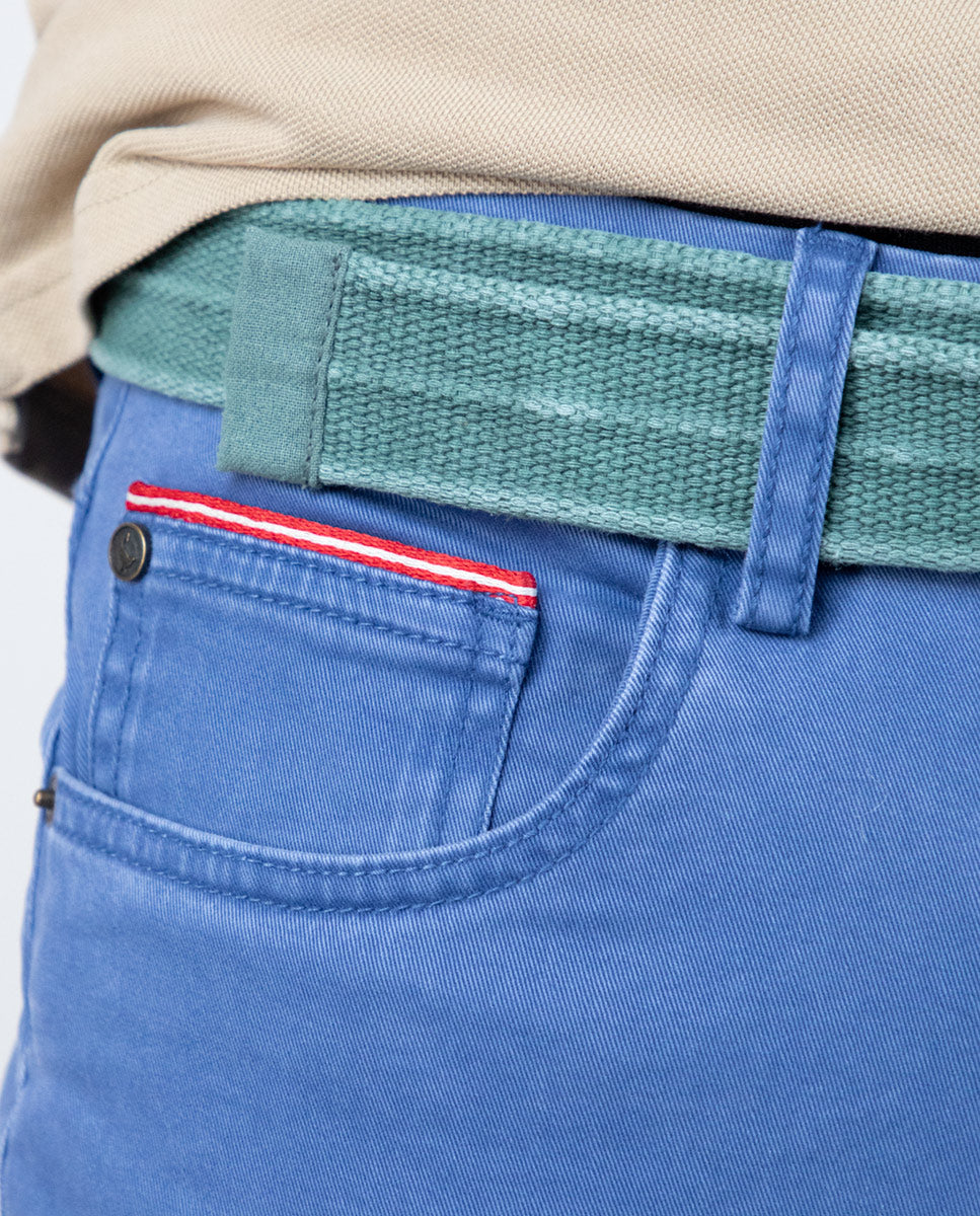 Pantalón 5 Bolsillos Azul Medio - Imagen 7