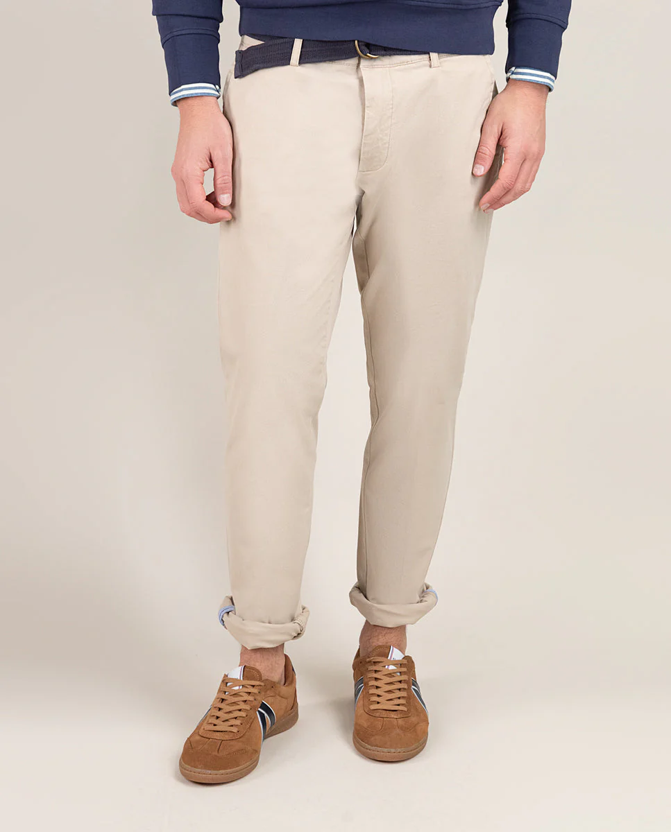 Pantalón Chino Básico Beige - Imagen 6