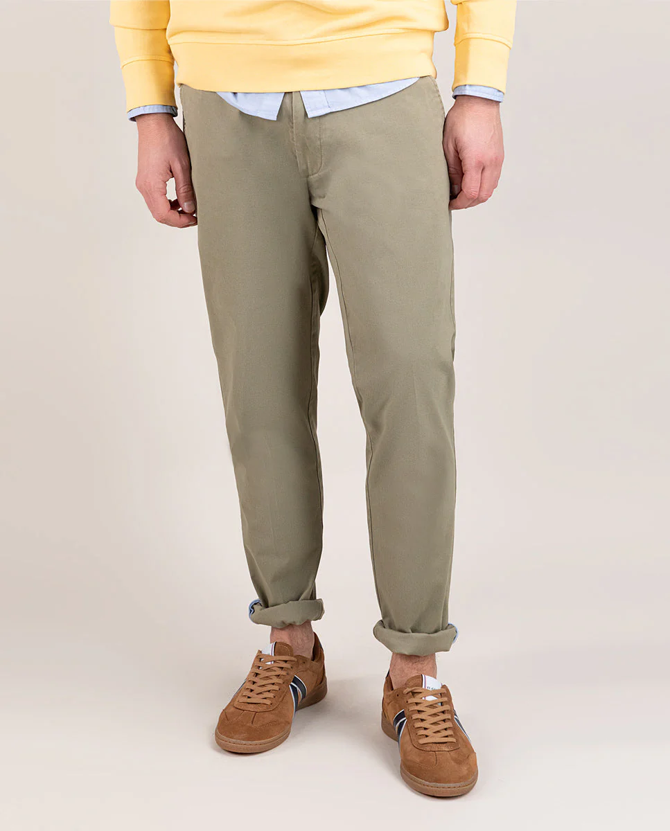 Pantalón Chino Básico Verde - Imagen 3