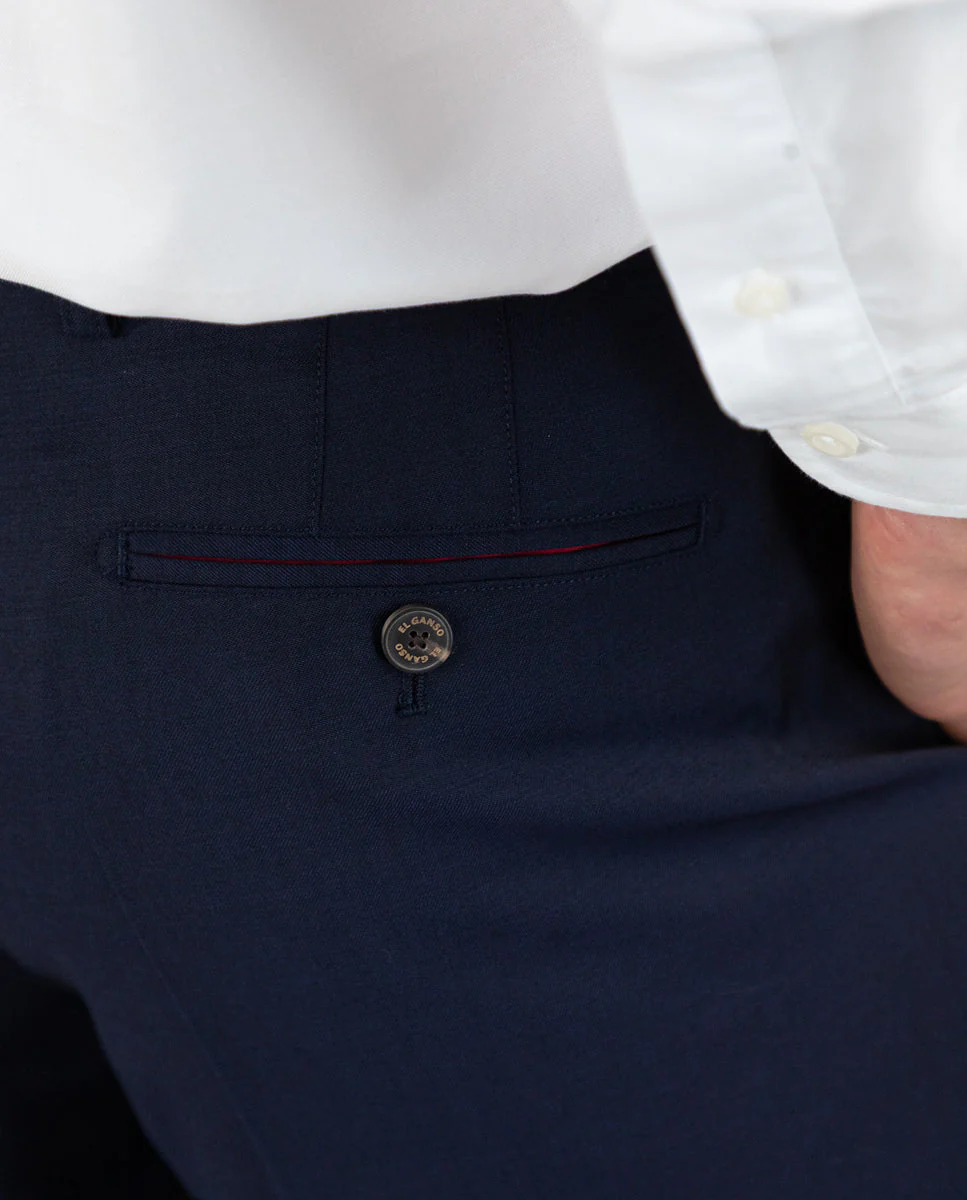 Pantalón Coordinado Liso Lavable Marino - Imagen 5