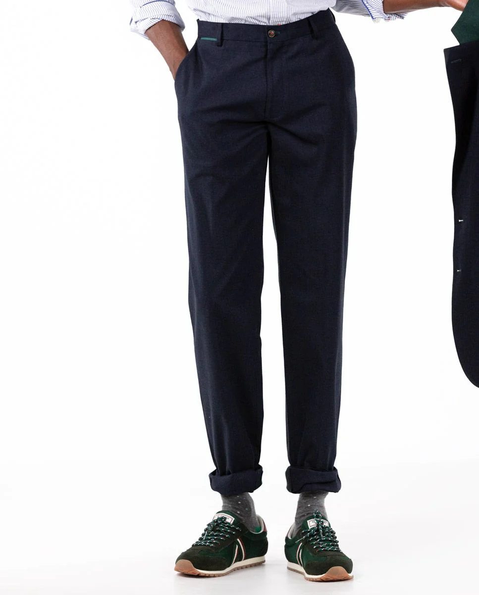 Pantalón Espiga Algodón Marino - Imagen 4