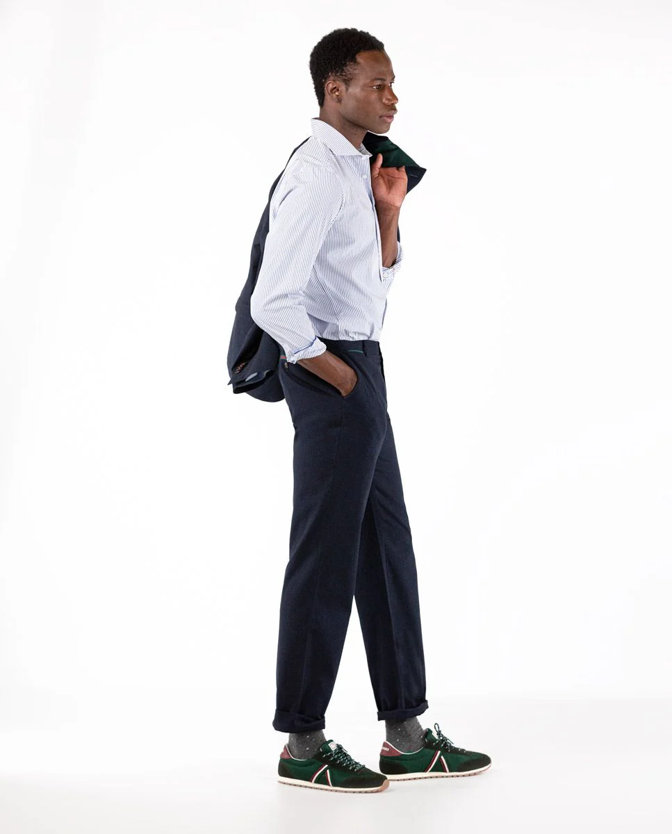 Pantalón Espiga Algodón Marino - Imagen 6