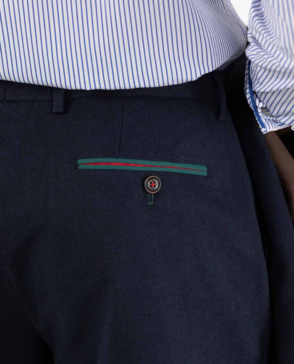 Pantalón Espiga Algodón Marino - Imagen 3