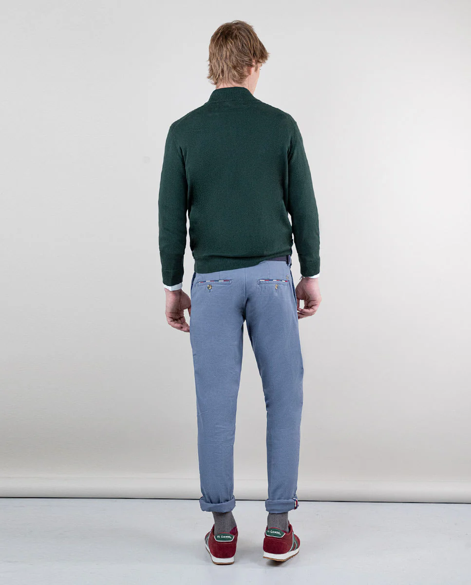 Pantalón Chino Básico Azul Medio - Imagen 4