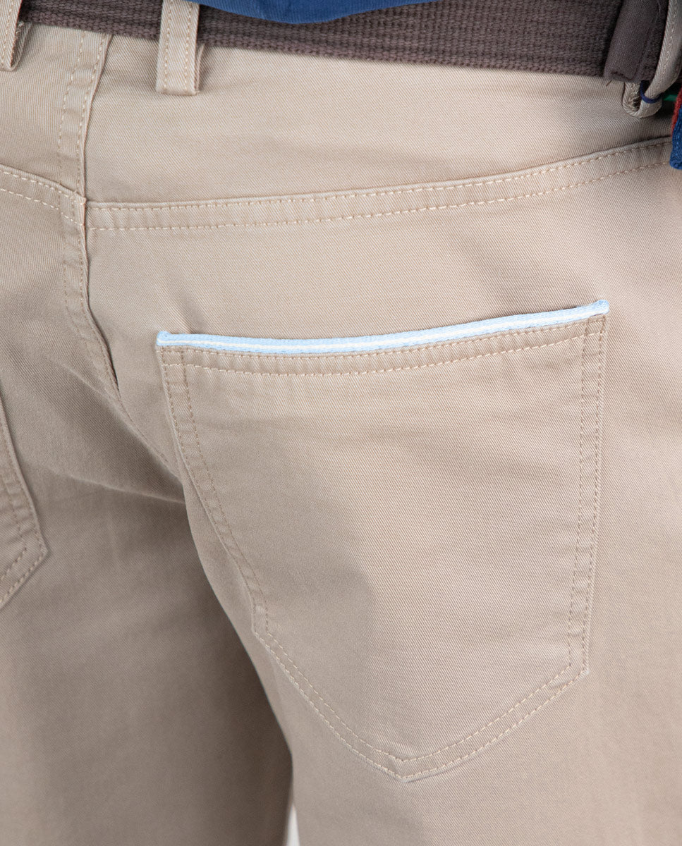 Pantalón 5 Bolsillos Beige - Imagen 5