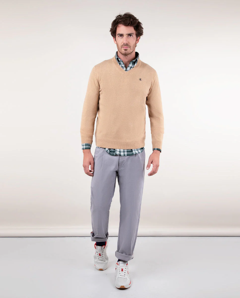 Pantalón Chino Pinza Gris