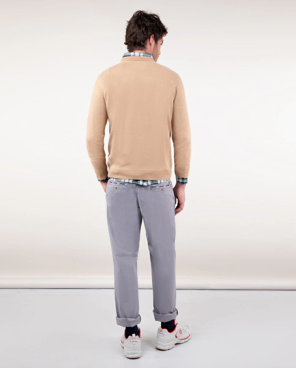 Pantalón Chino Pinza Gris - Imagen 4