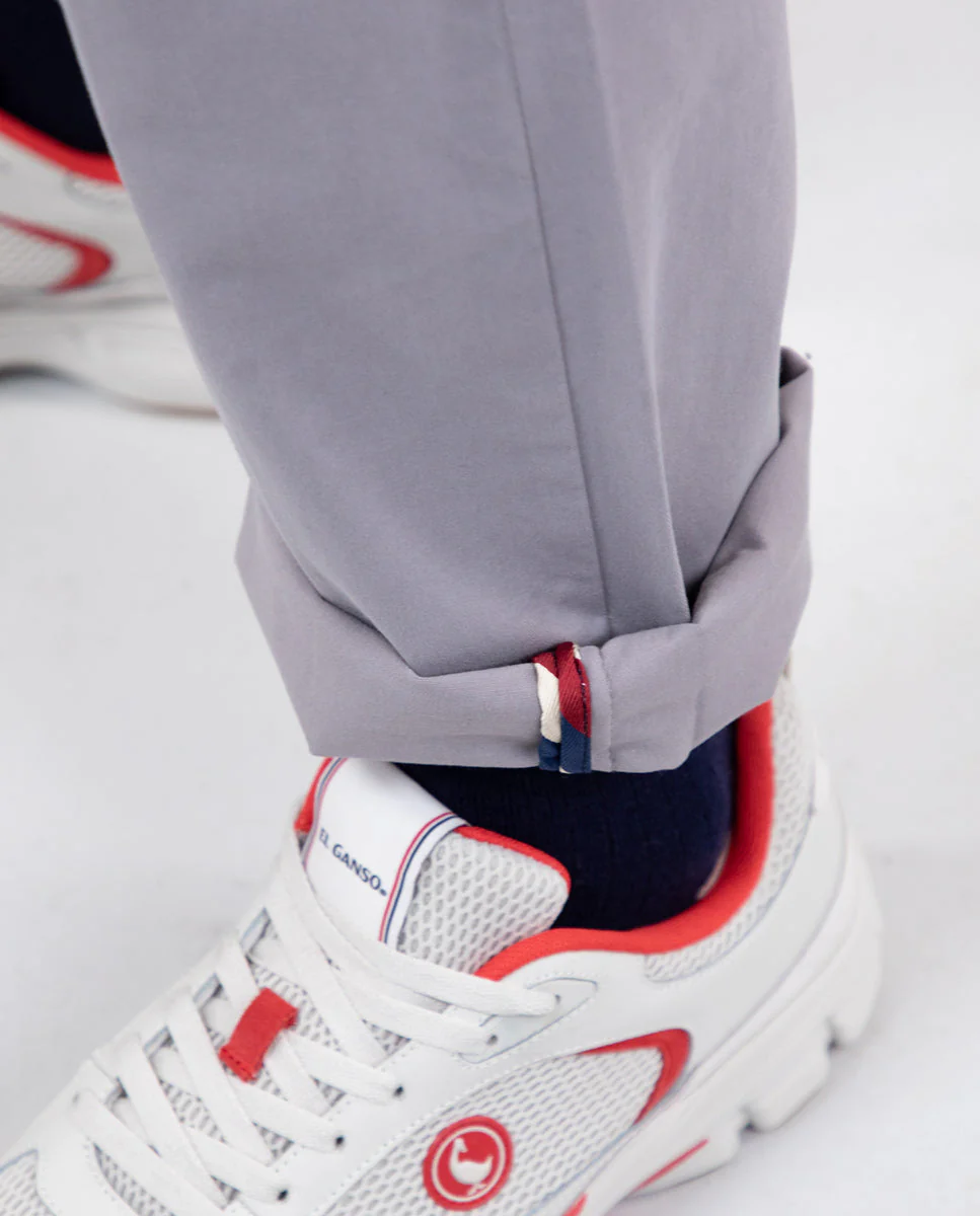 Pantalón Chino Pinza Gris - Imagen 3