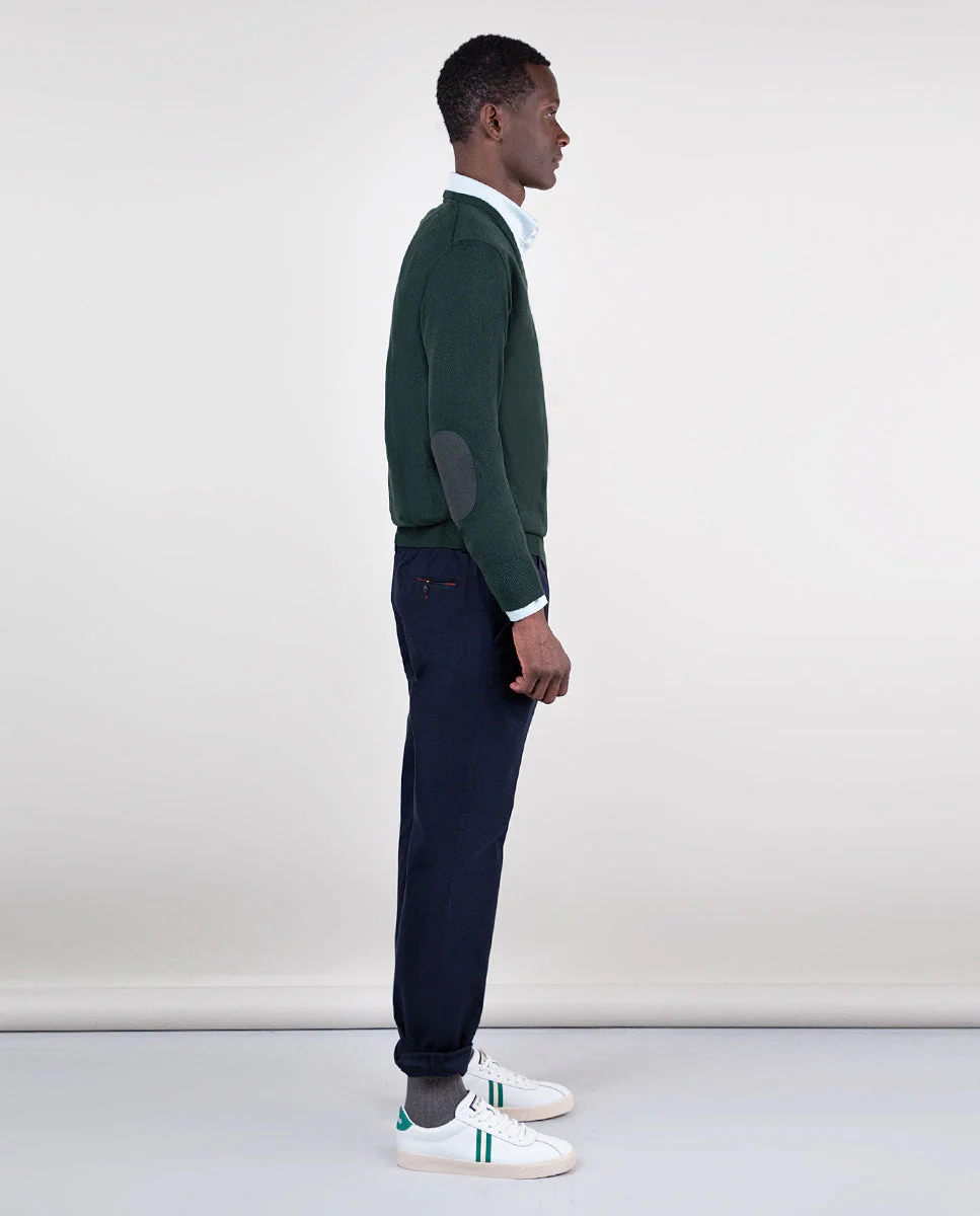 Pantalón Franela Pinzas Marino - Imagen 4