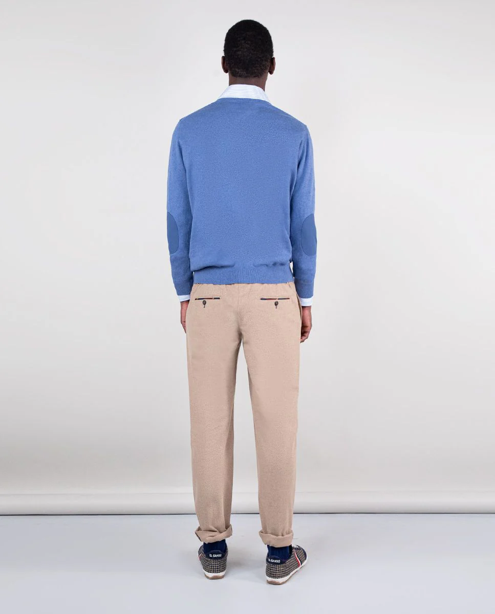 Pantalón Franela Pinzas Tostado - Imagen 4