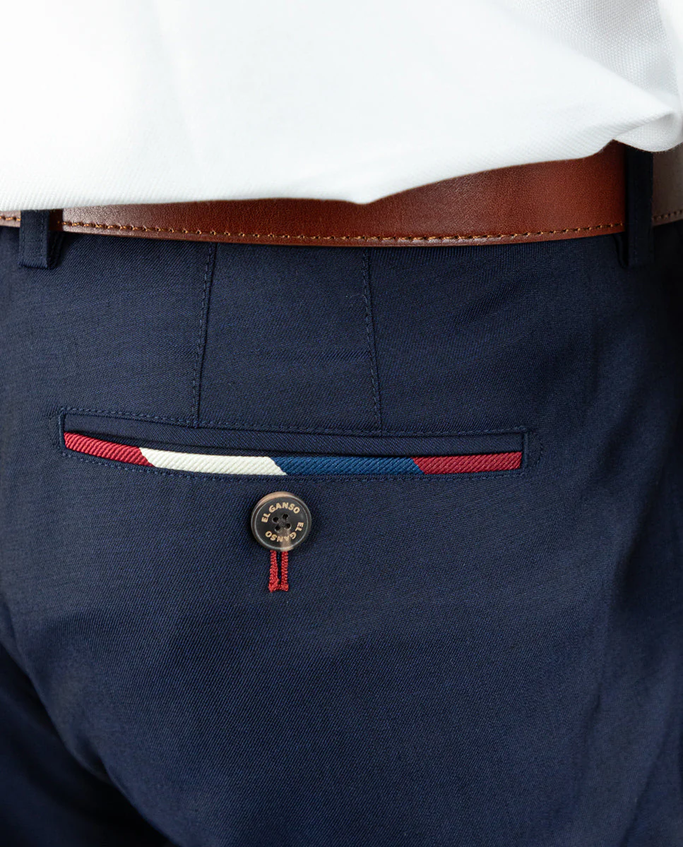 Pantalón Traje Liso Marino Coordinado Lavable - Imagen 5