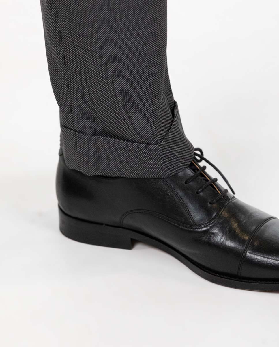 Pantalón Traje Ojo de Perdiz Gris Coordinado - Imagen 8