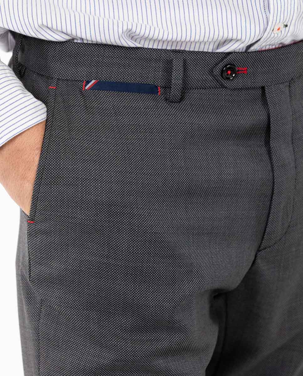 Pantalón Traje Ojo de Perdiz Gris Coordinado - Imagen 7