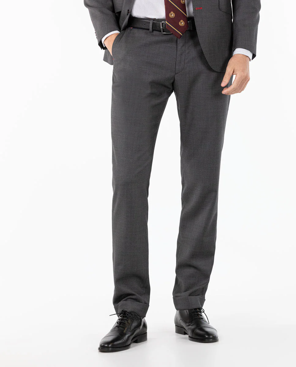 Pantalón Traje Ojo de Perdiz Gris Coordinado - Imagen 4