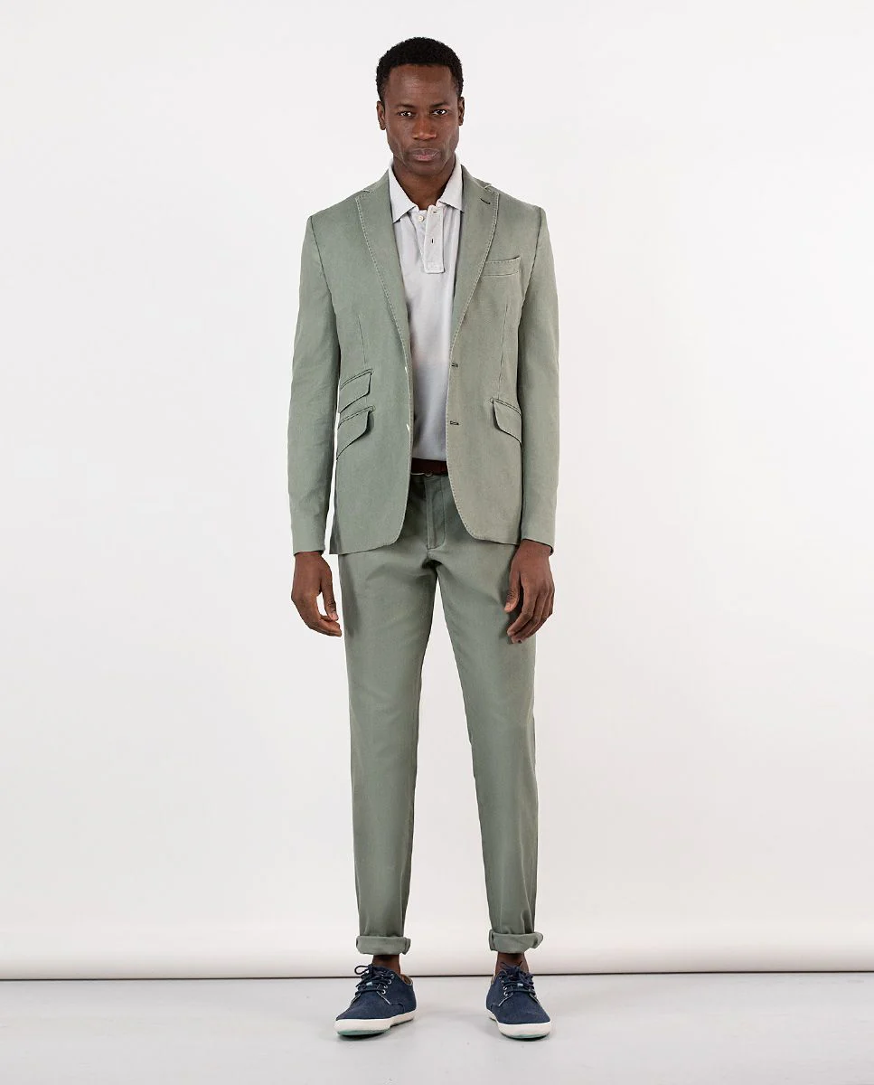 Americana Algodón Lavado Verde