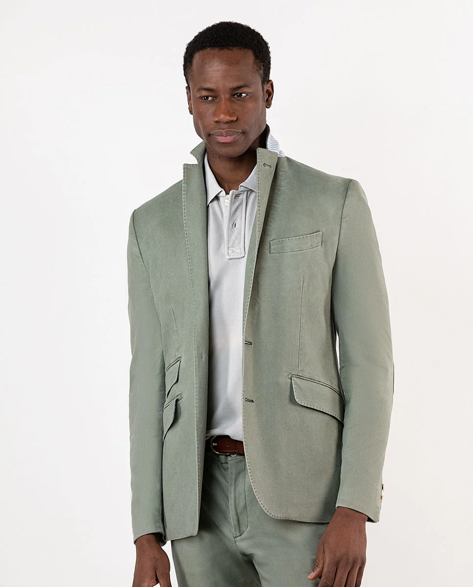 Americana Algodón Lavado Verde - Imagen 4