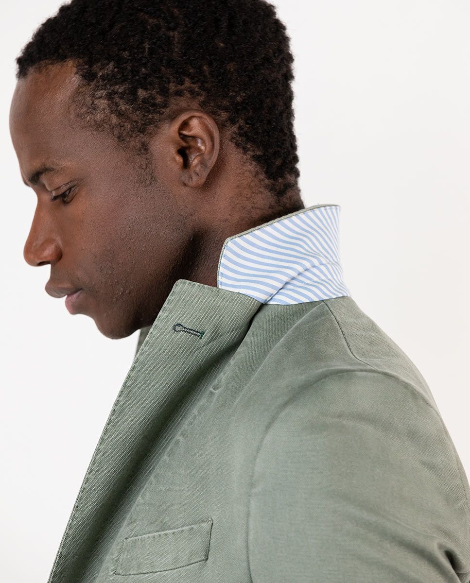 Americana Algodón Lavado Verde - Imagen 7