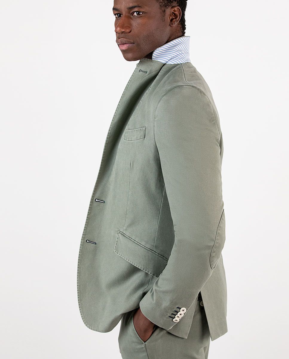 Americana Algodón Lavado Verde - Imagen 8