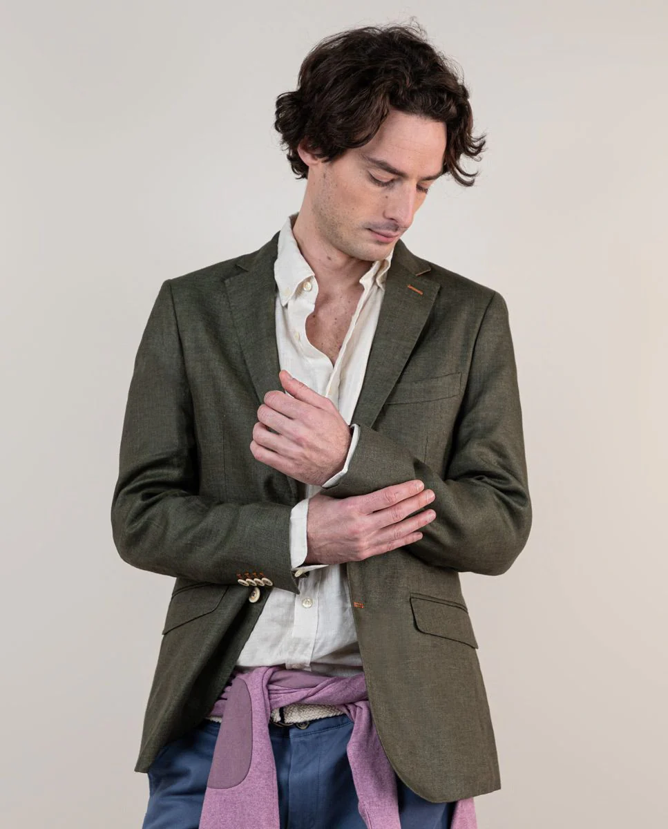 Americana Lino Verde - Imagen 6