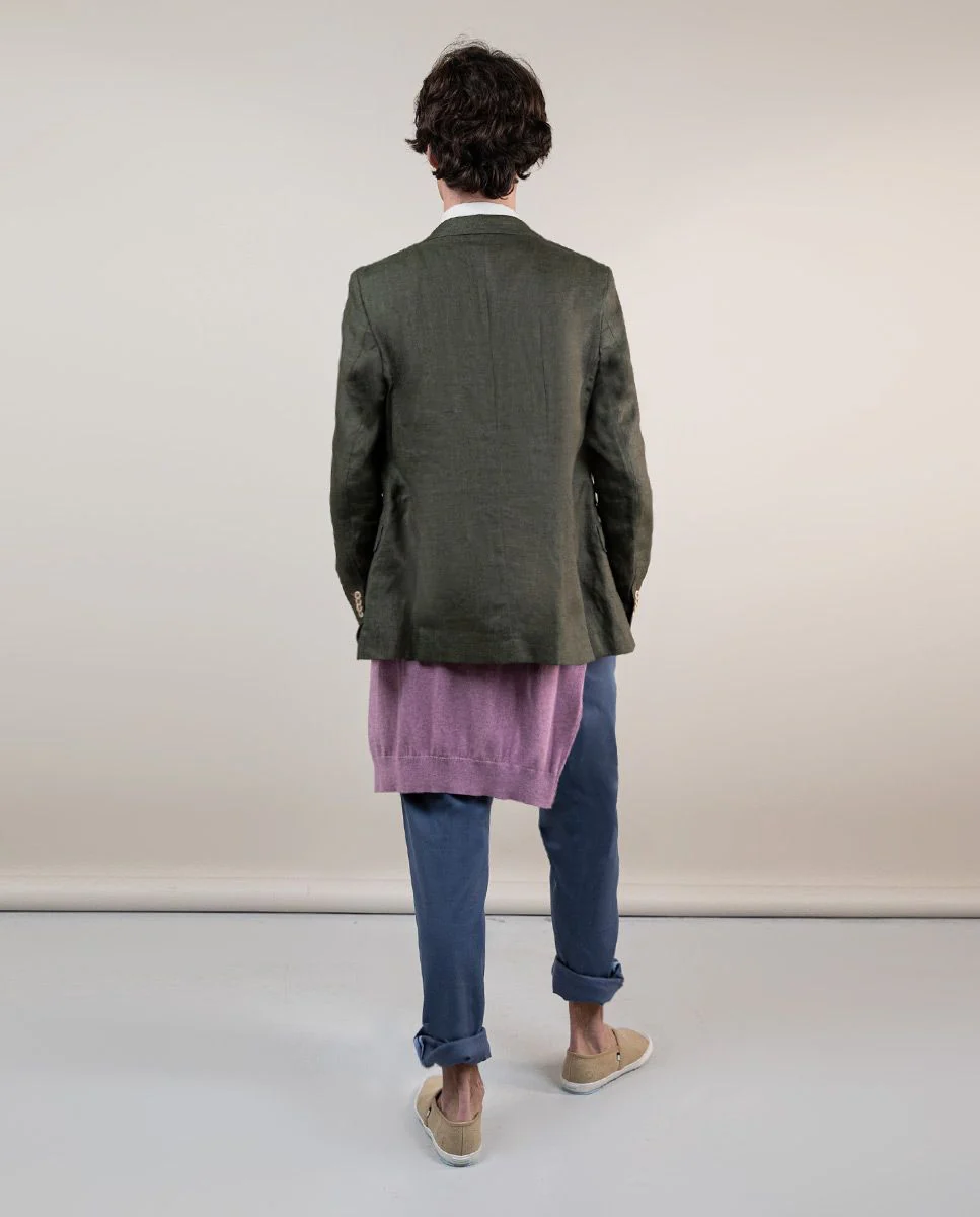 Americana Lino Verde - Imagen 4