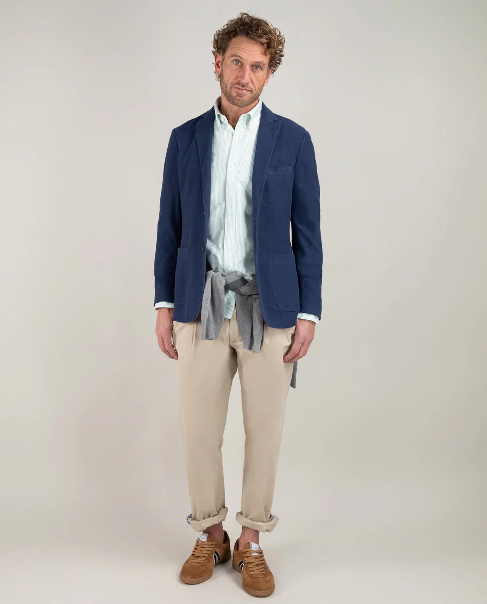 Americana Piqué Garment Dyed Marino