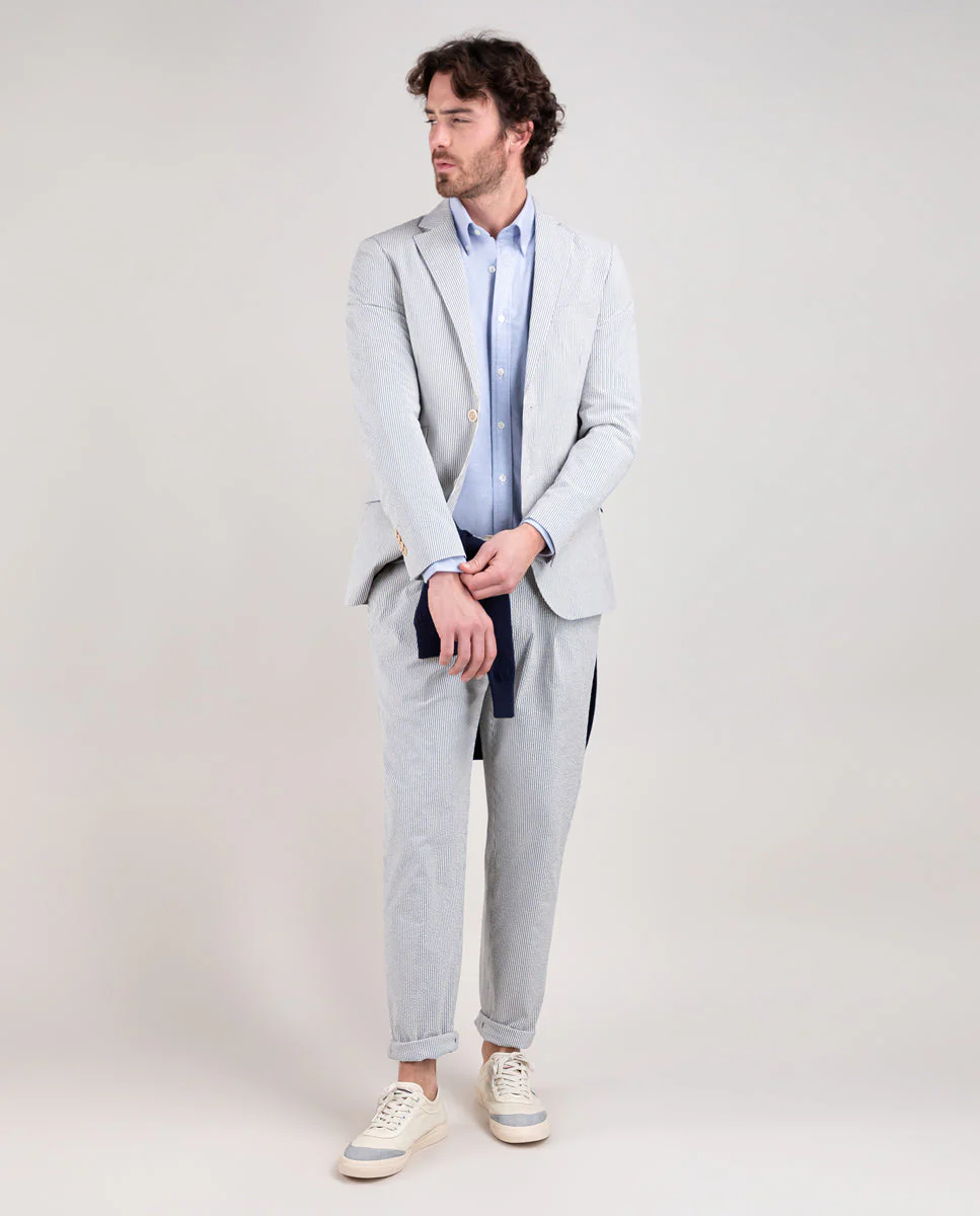 Americana Seersucker Azul - Imagen 8