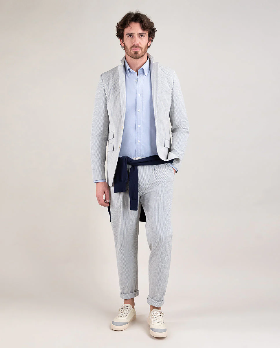 Americana Seersucker Azul