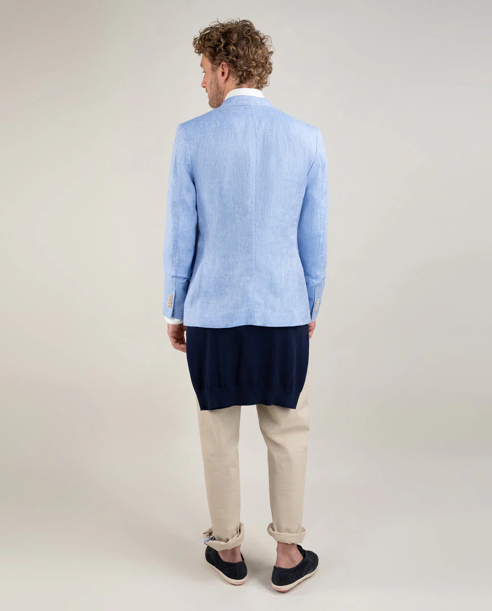 Americana Lino Oxford Azul - Imagen 8