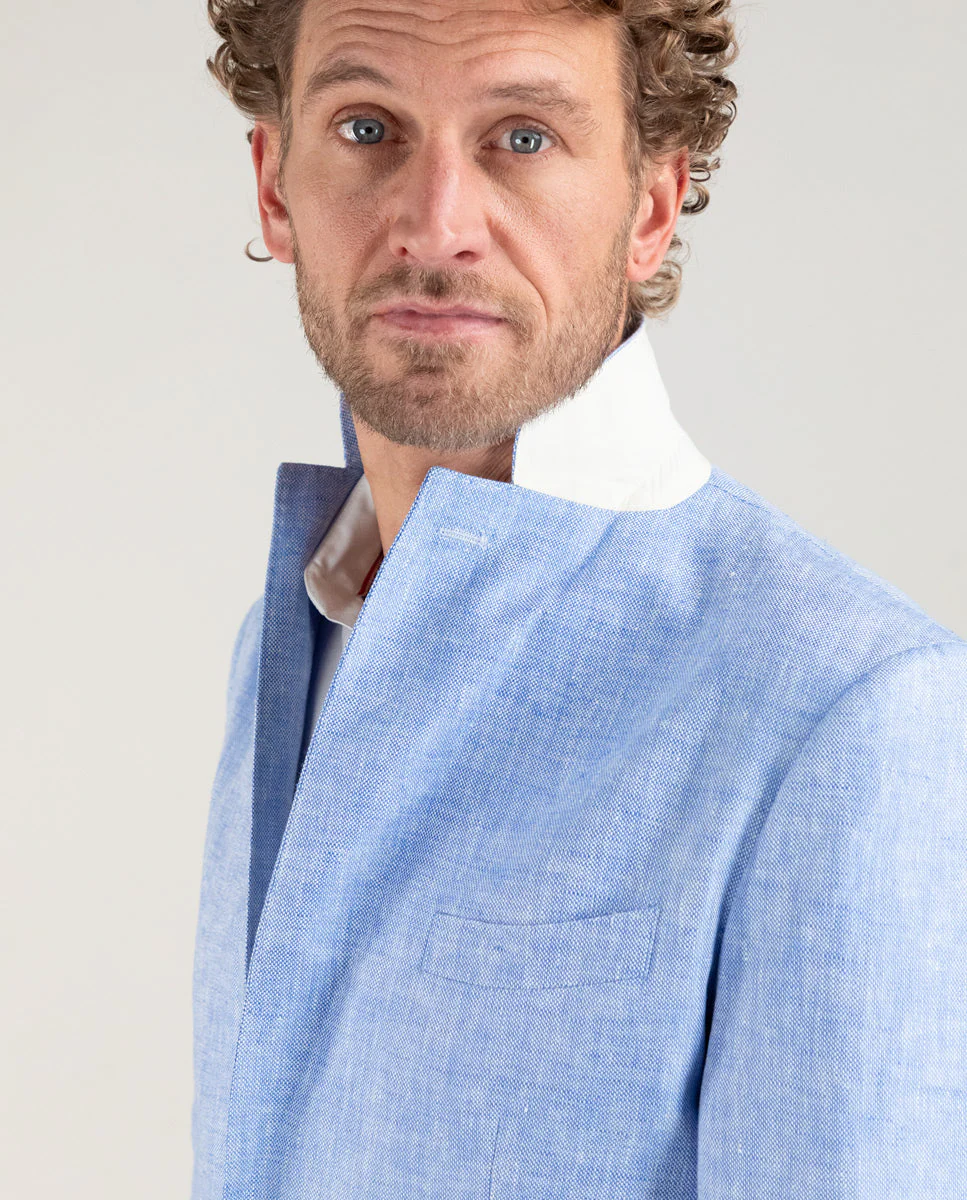 Americana Lino Oxford Azul - Imagen 3