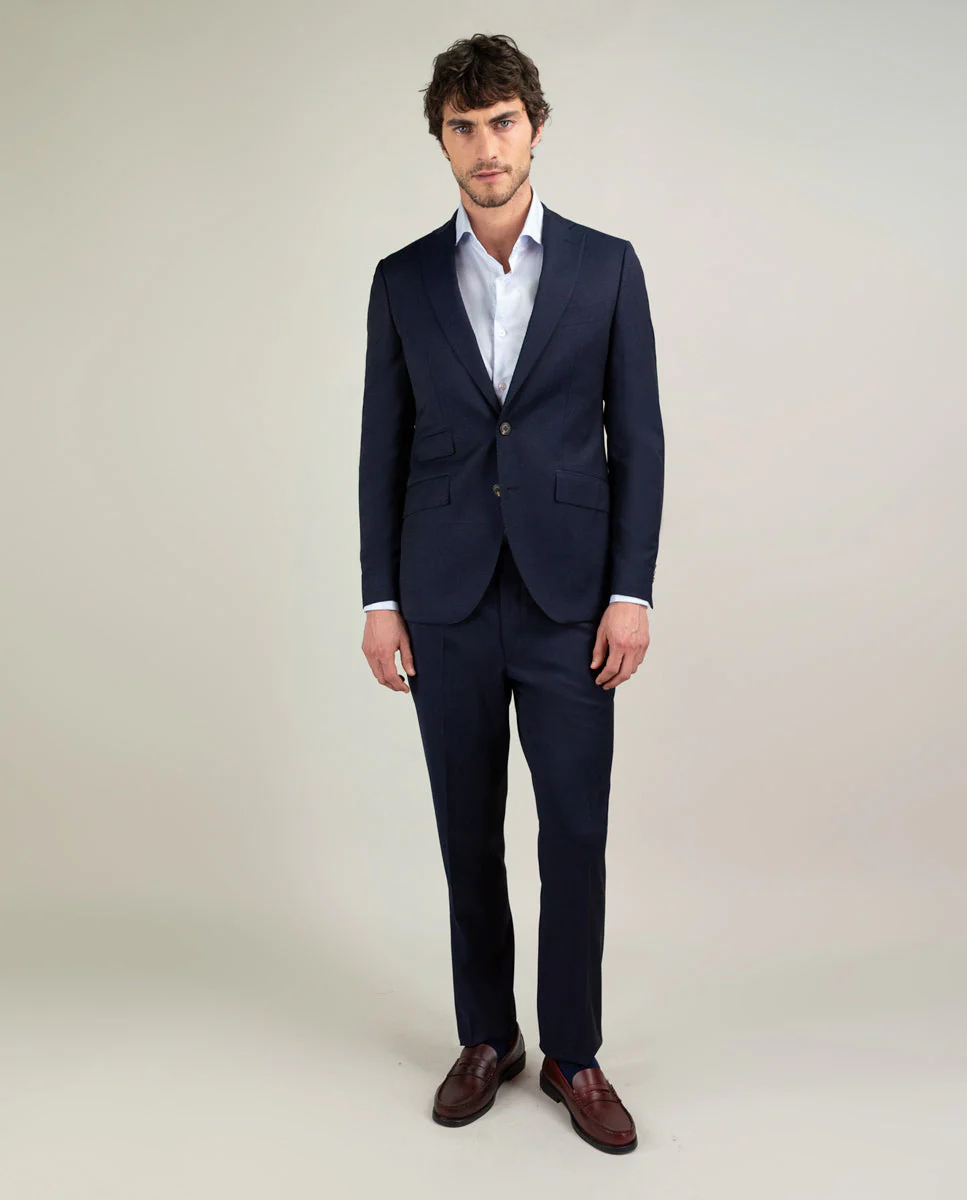 Americana Coordinada Liso Lavable Marino