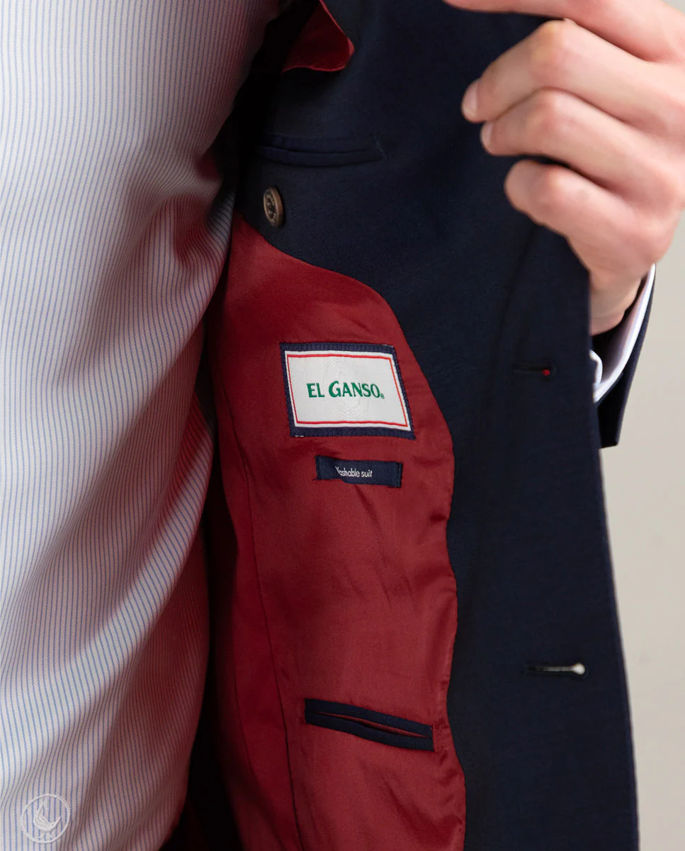 Americana Coordinada Liso Lavable Marino - Imagen 4