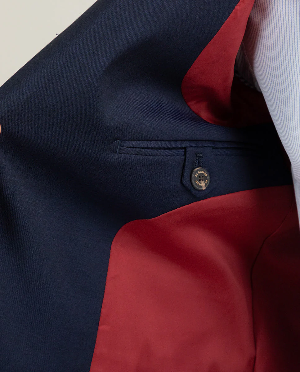 Americana Coordinada Liso Lavable Marino - Imagen 5