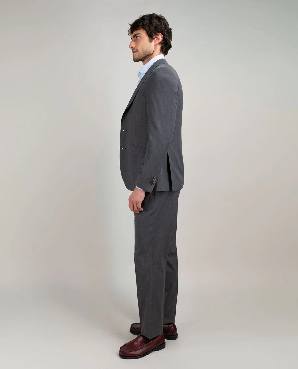 Americana Coordinada Liso Lavable Gris - Imagen 4