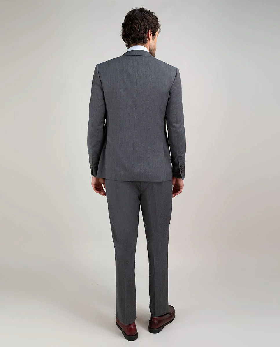 Americana Coordinada Liso Lavable Gris - Imagen 3