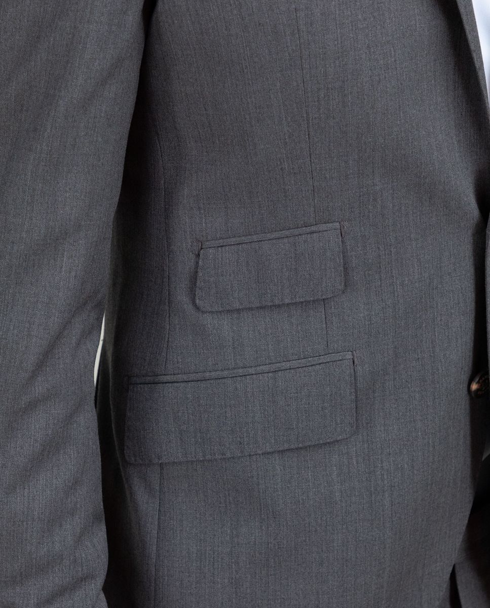 Americana Coordinada Liso Lavable Gris - Imagen 8