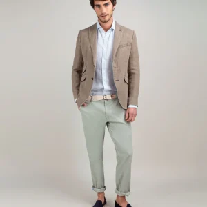 Americana Lino Lavado Tostado