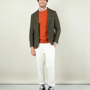 Americana Espiga Lana Verde