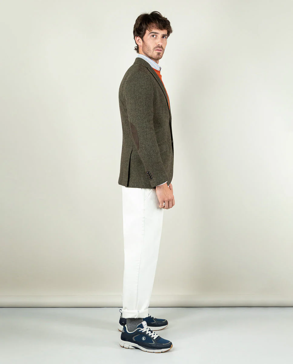 Americana Espiga Lana Verde - Imagen 7