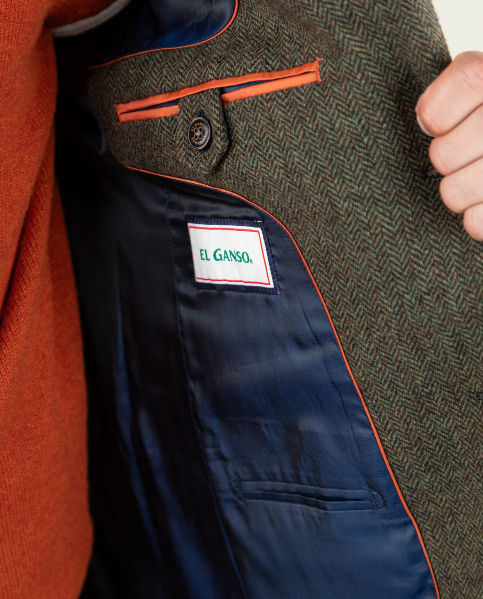 Americana Espiga Lana Verde - Imagen 9