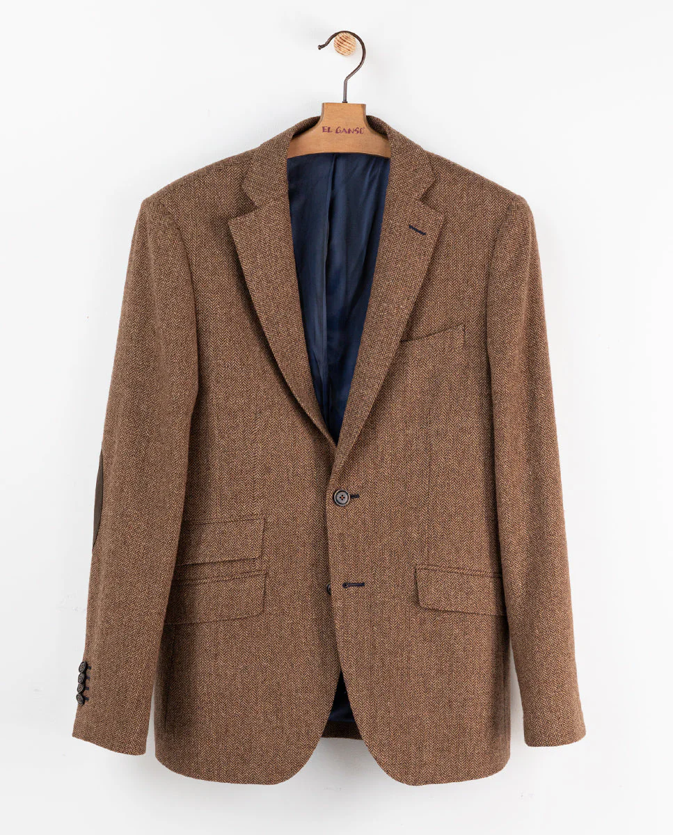 Americana Espiga Lana Camel - Imagen 5