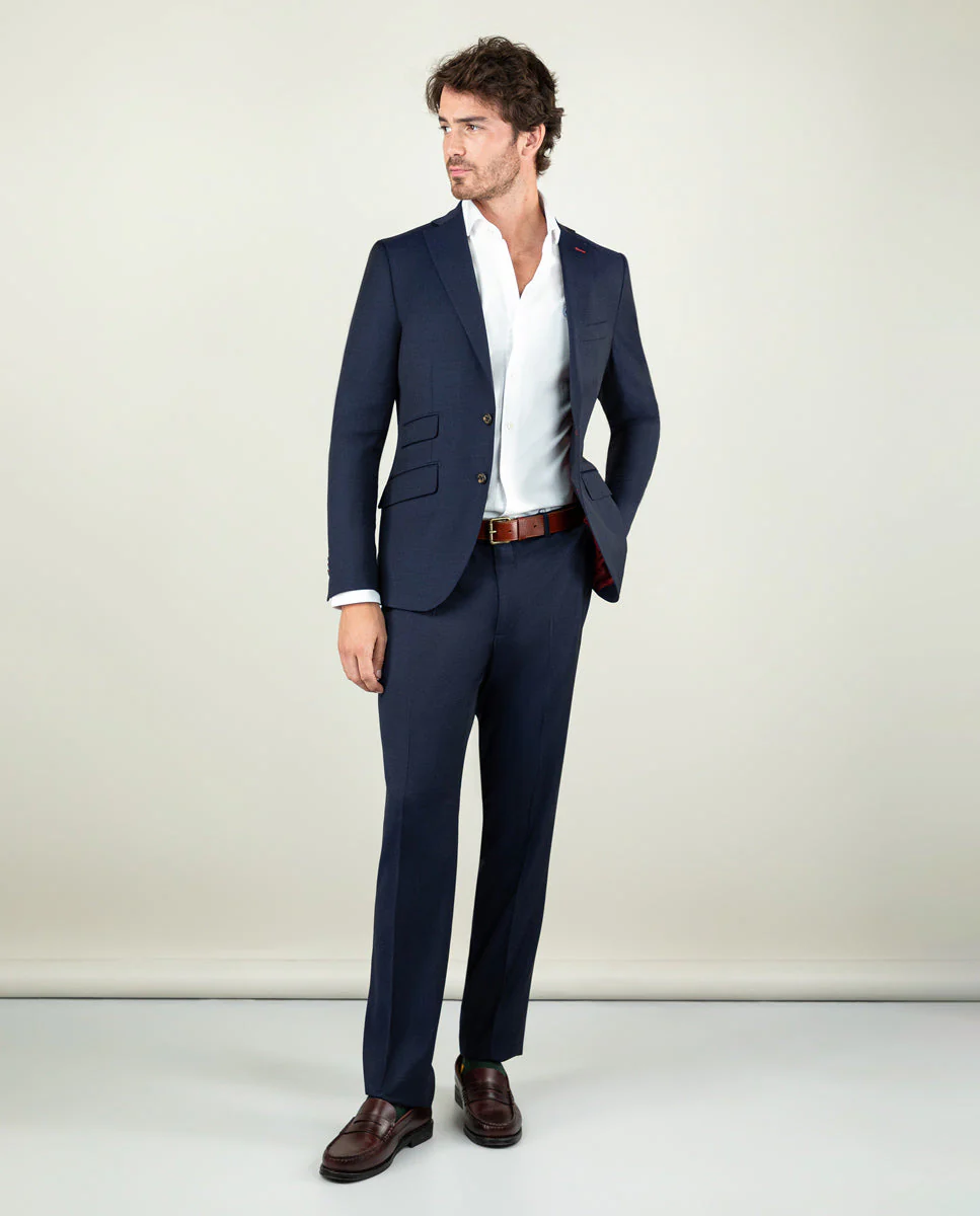 Americana Traje Liso Marino Coordinado Lavable - Imagen 4
