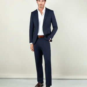 Americana Traje Liso Marino Coordinado Lavable