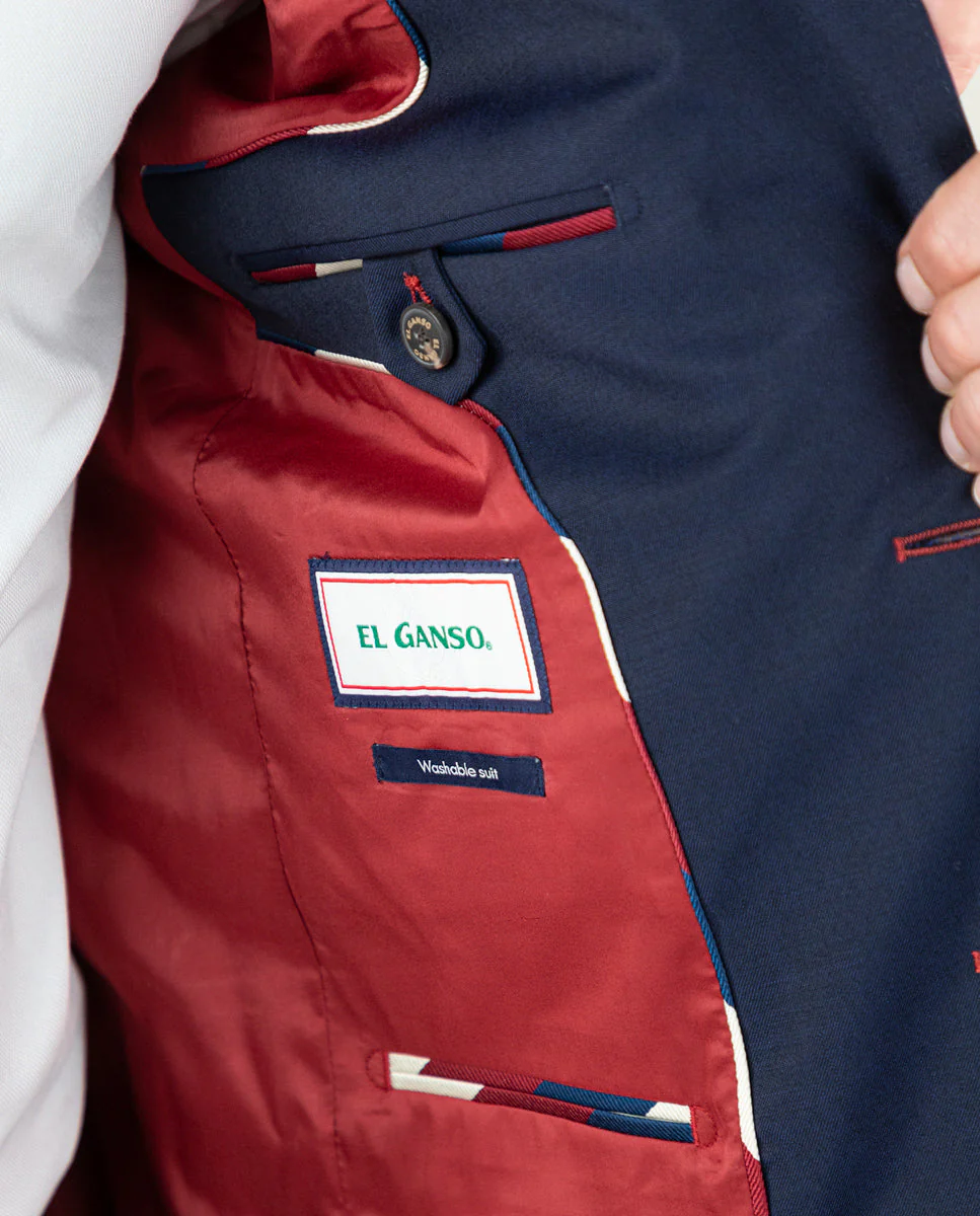 Americana Traje Liso Marino Coordinado Lavable - Imagen 9