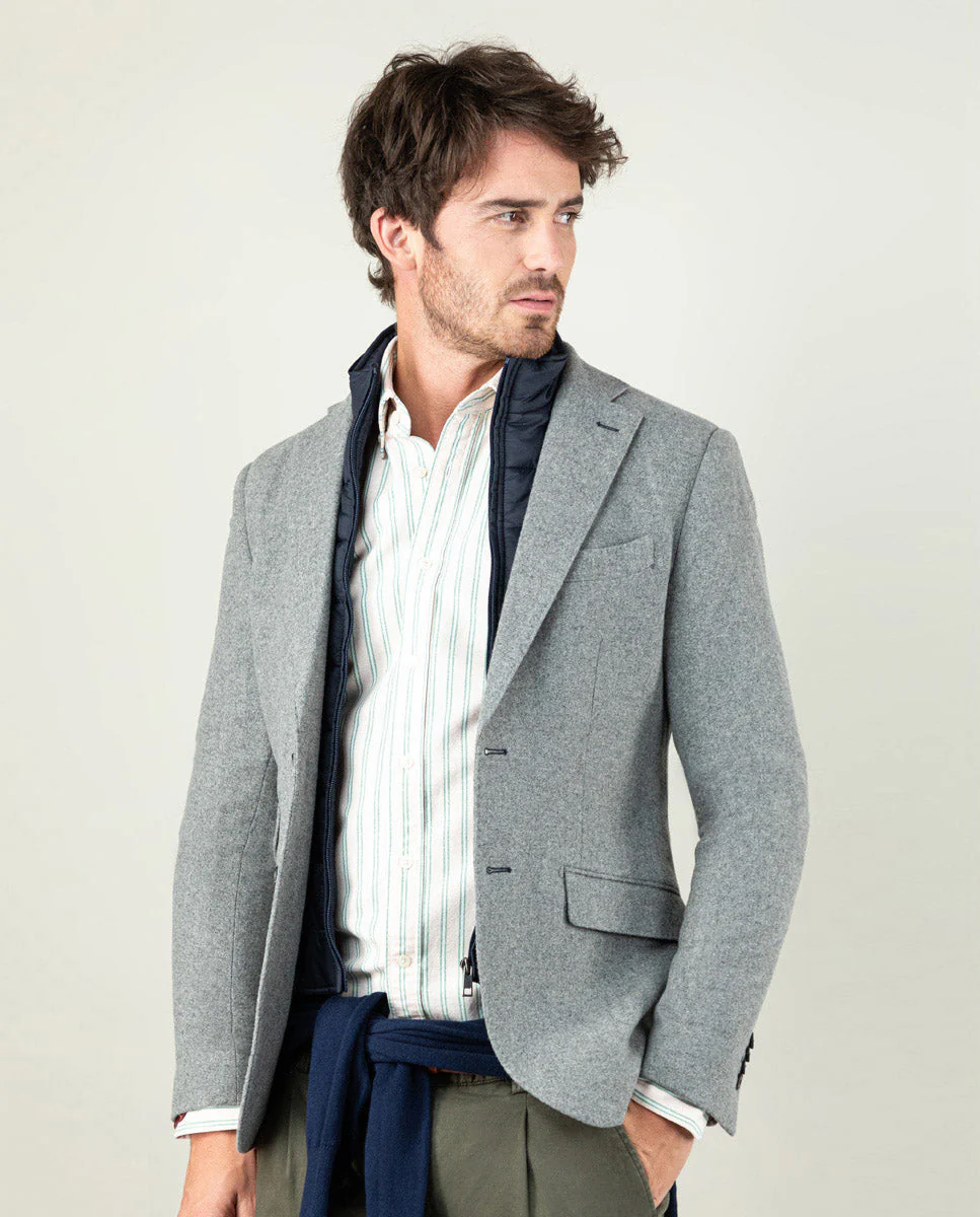 Americana Lana con Desmontable Gris - Imagen 6