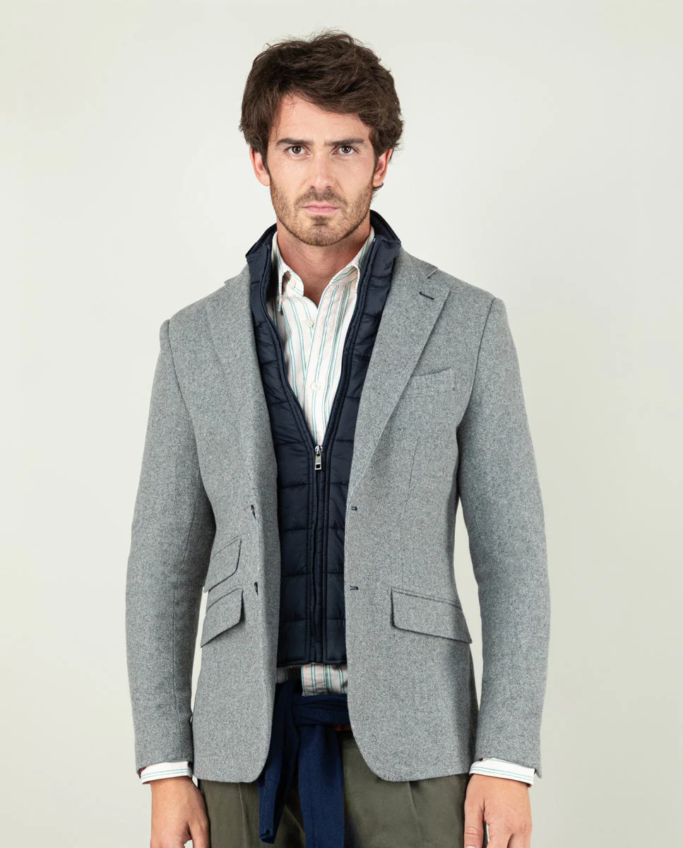 Americana Lana con Desmontable Gris - Imagen 7