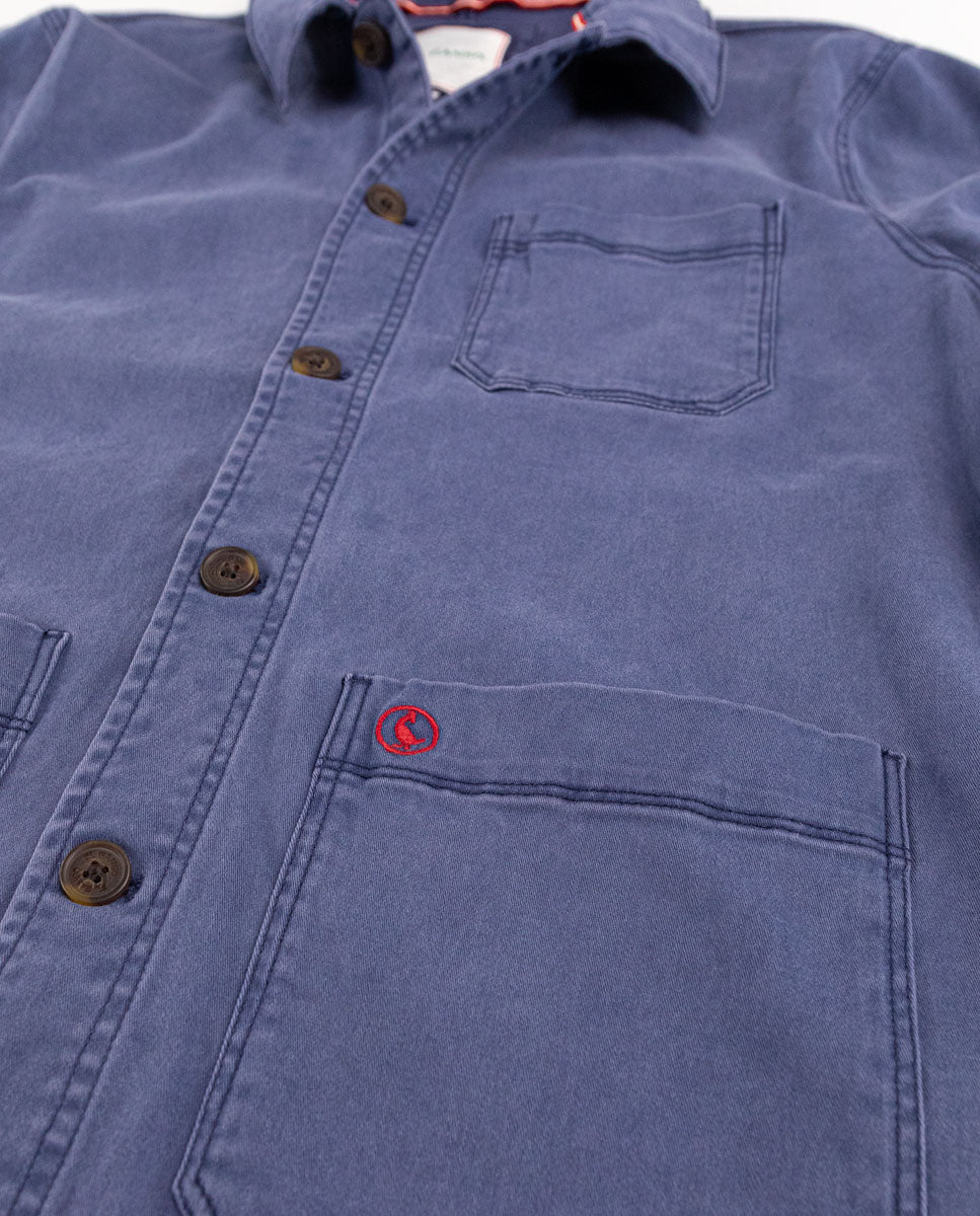 Sobrecamisa Algodón Garment Dyed Marino - Imagen 9