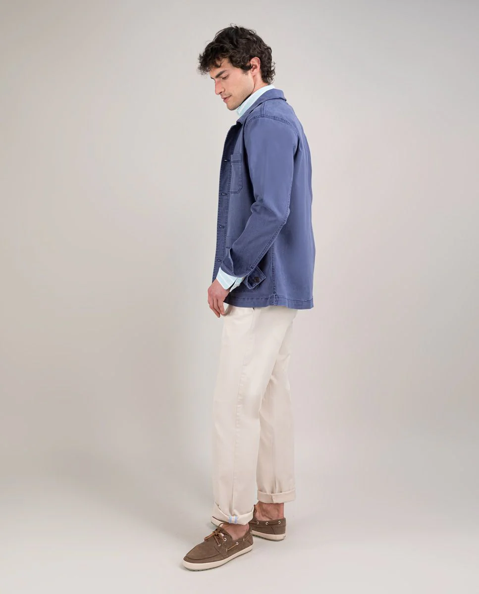Sobrecamisa Algodón Garment Dyed Marino - Imagen 5
